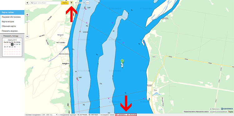 Интерактивная карта глубин Куйбышевского водохранилища - Рыбалка и Охота вТатарстане