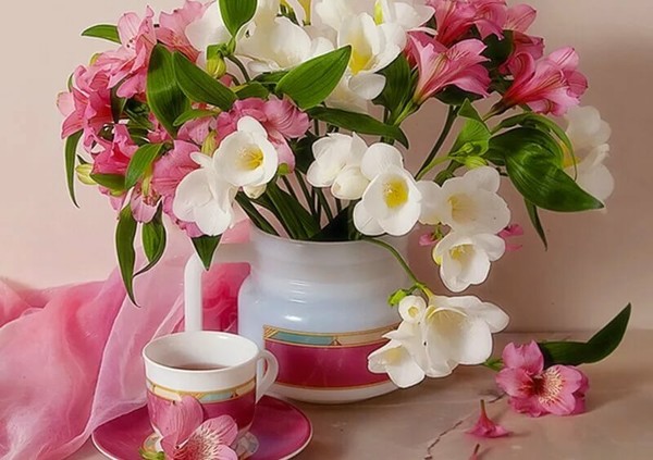 Поздравления С Добрым Утром Красивые Цветы