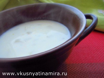 Суп молочный с ячневой крупой и картофелем