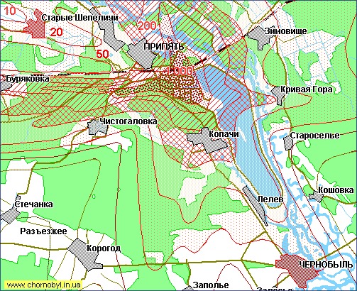 Чернобыль припять карта украины