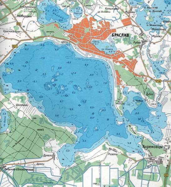 Озера минского района карта