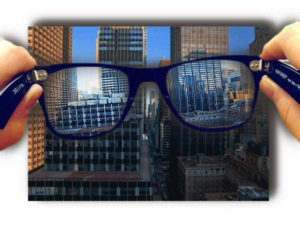 Как видят люди в очках. Мир сквозь очки. Близорукость гиф. Город через очки. Мир через очки.