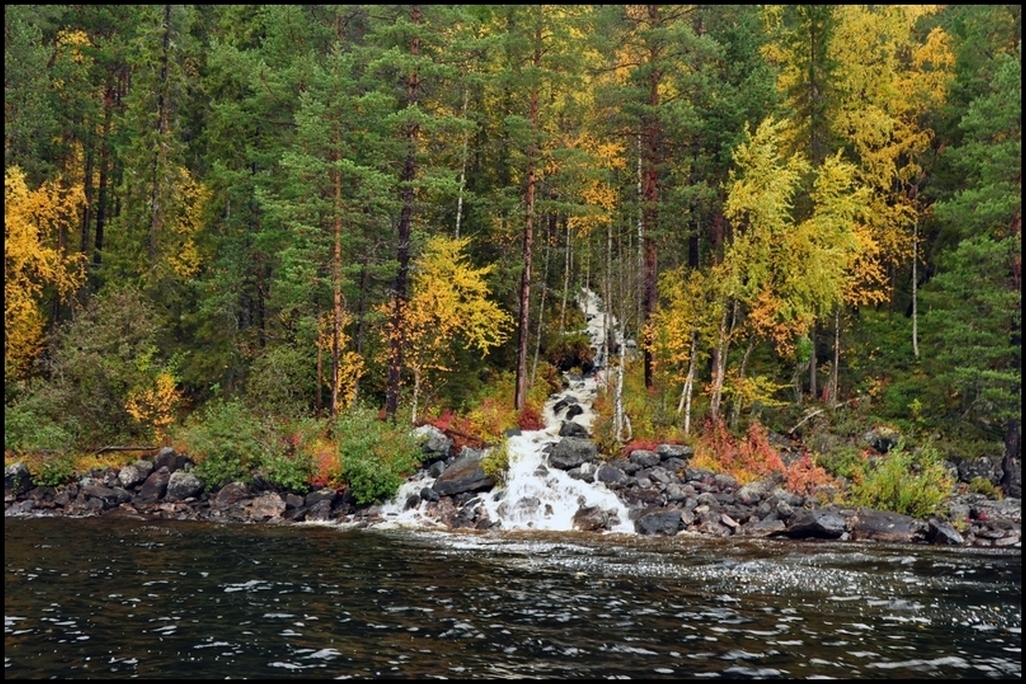 Водопад Мянтюкоски Карелия