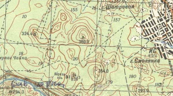 Старая карта новолялинского района