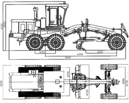 Автогрейдер чертеж dwg