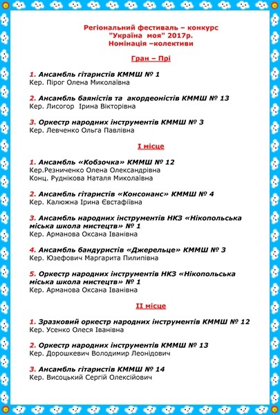 Регіональний фестиваль – конкурс "Україна моя"- 2017. Регіональний фестиваль – конкурс "Україна моя"- 2017.