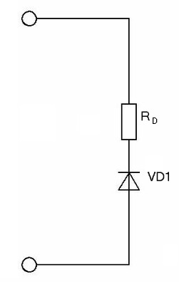 Идеальный диод сопротивление. Последовательное соединение резистора и диода. Сопротивление идеального диода. Вах последовательного соединения диода и резистора. Последовательное соединение стабилитронов.