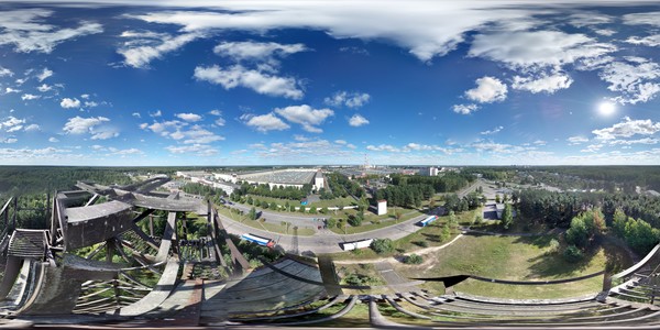 Бобруйск и Белшина с высоты 50-ти метров. Моя первая сферическая 360° панорама. 05.09.2013