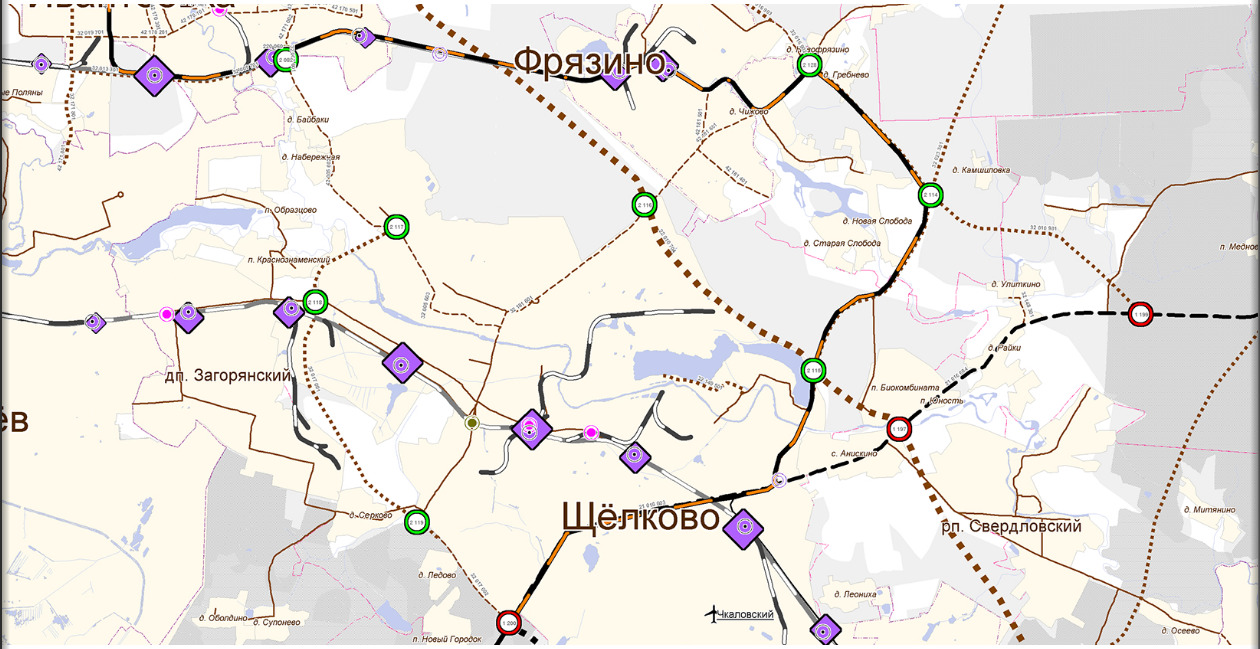 План дорог щелковский район