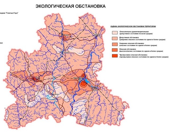 Карта радиоактивного загрязнения воронежской области