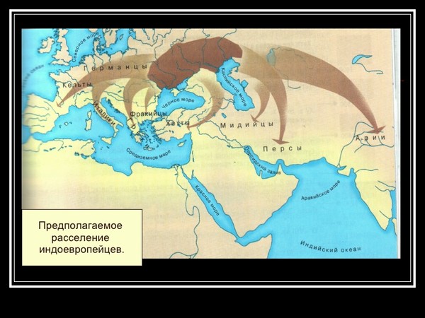 Миграция индоевропейцев карта