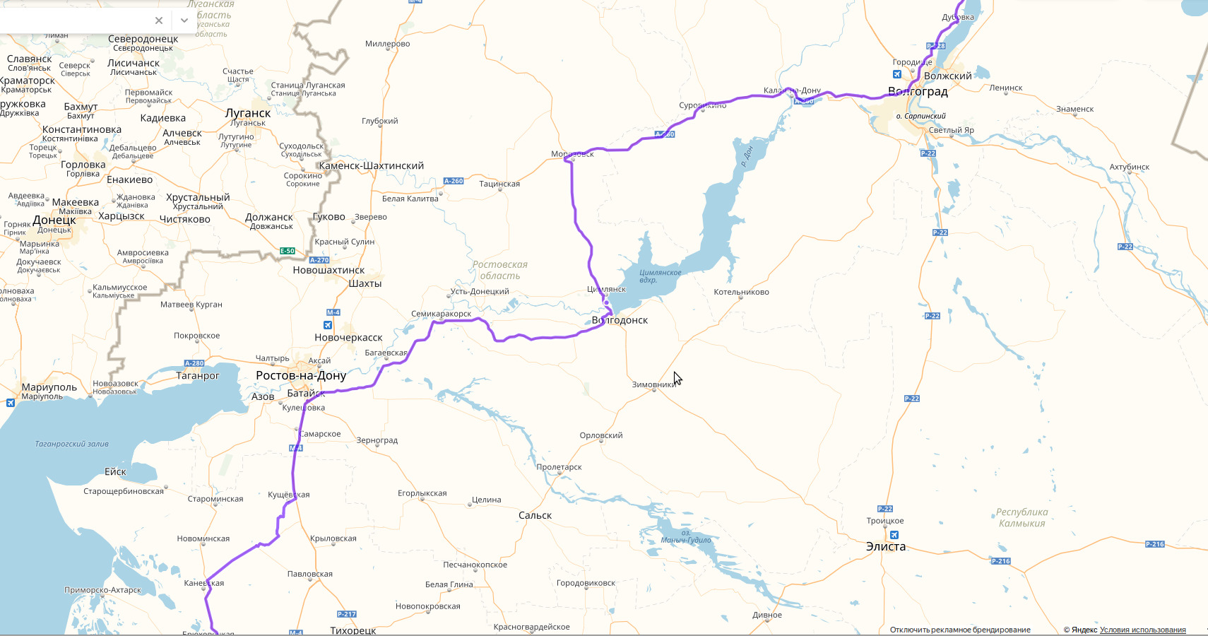 Карта пролетарска ростовской