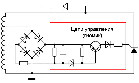 Электрическая схема ретона