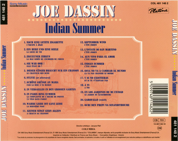 Джо дассен текст. Джо Дассен индийское лето. Joe Dassin Joe 1972. Indian Summer 1972. Дассен Индейское лето.