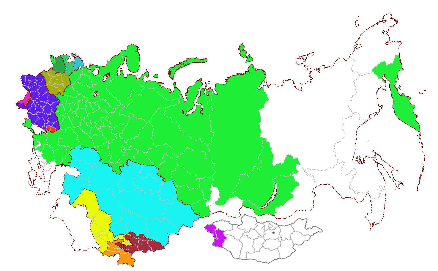 Карта постсоветского пространства