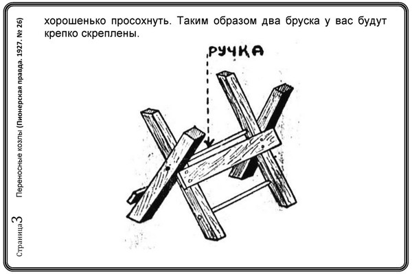 Козел для пиления дров размеры чертеж