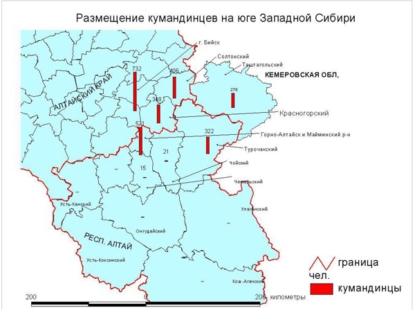 Алтайцы карта расселения