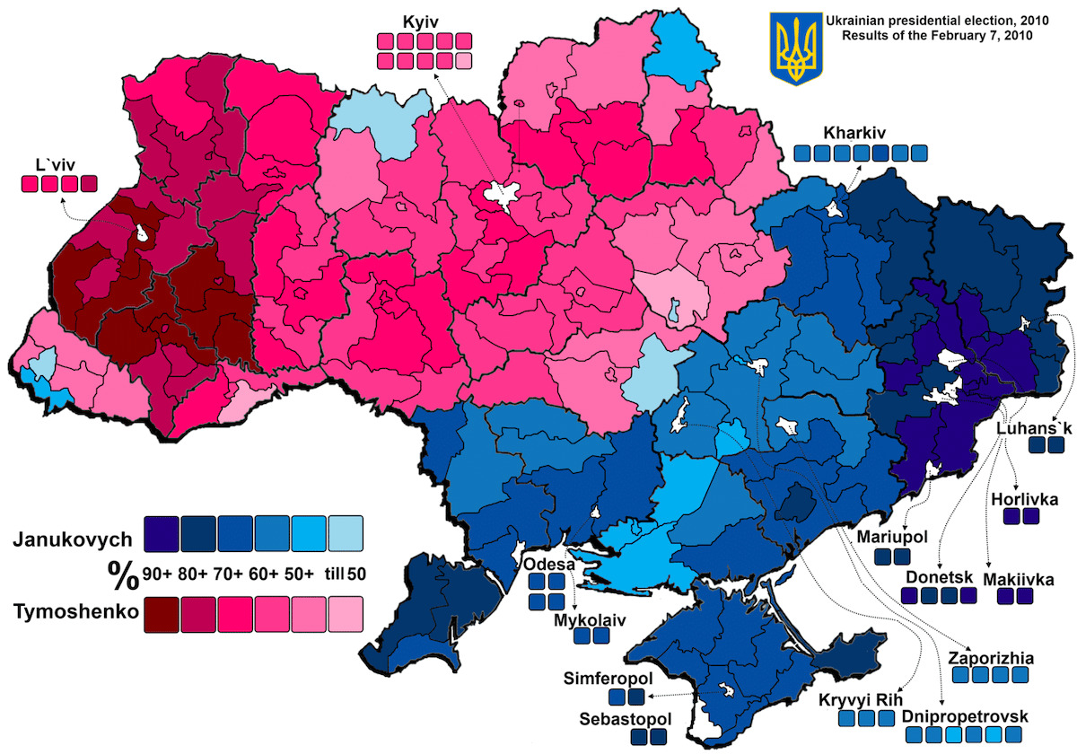 Карта выборов украины