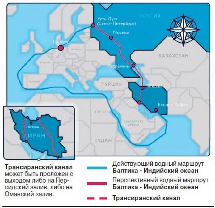 Канал персидский залив каспийское море карта