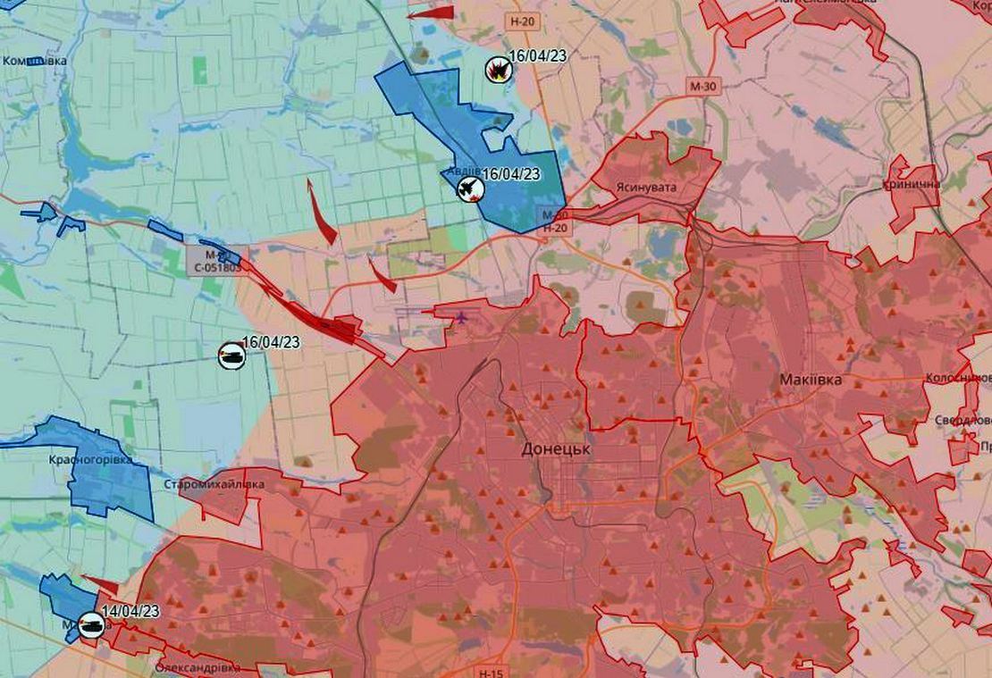 Марьинка донецкая область карта военных действий