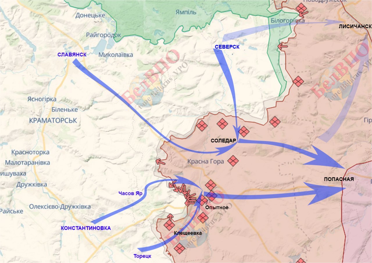 Карта военных действий и ситуация на фронтах