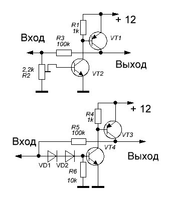 Компаратор напряжения на транзисторе схема