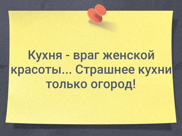 Кухня враг женской красоты страшнее только огород картинка