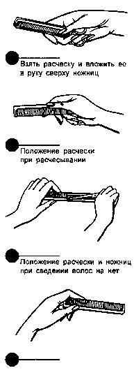 Как правильно держать расческу при мужских стрижках