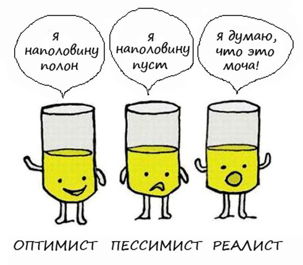 Прикольные картинки оптимист и пессимист