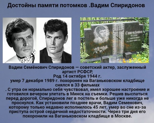 Актер вадим спиридонов биография и личная жизнь
