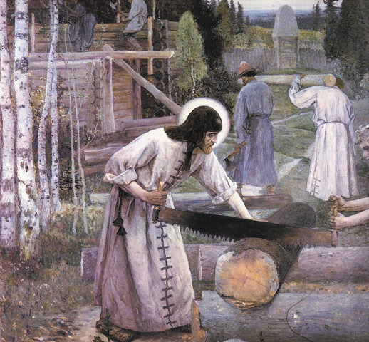 М.В. Нестеров_Триптих Труды преподобного Сергия (центральная часть)_1896-97