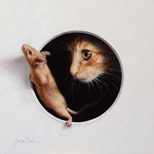 Кошки-мышки.Художник Marina Dieul