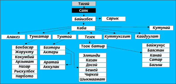 Санжыра кыргыз уруулары схема