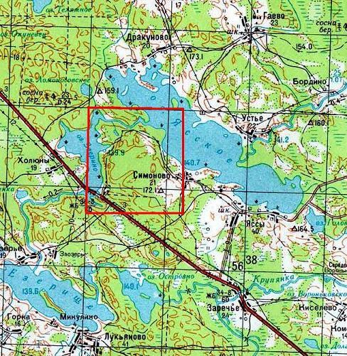 Карта озеро пустошкинский район