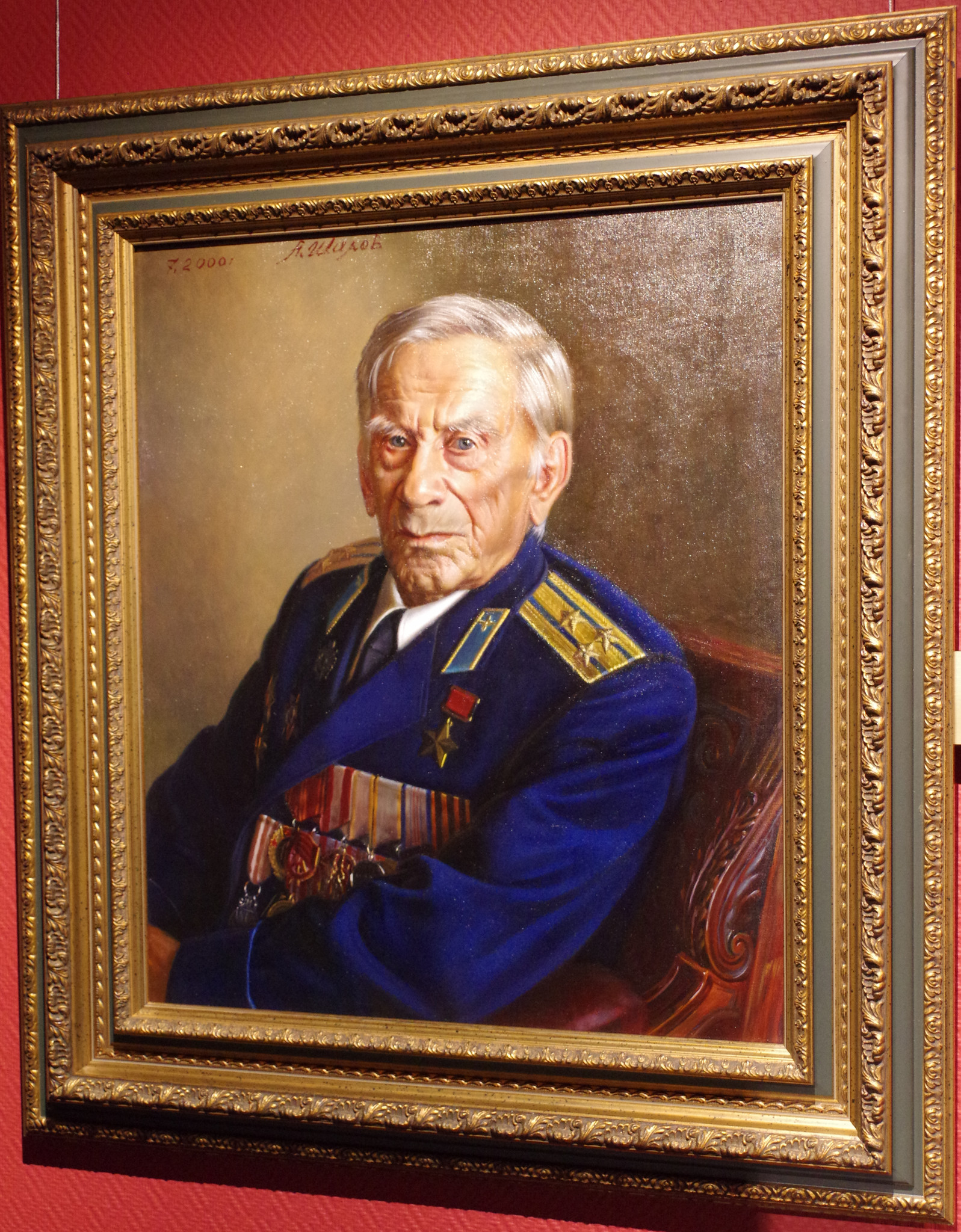 Герой Советского Союза Василий Борисович Емельяненко. Александр Шилов, холст, масло, 2000