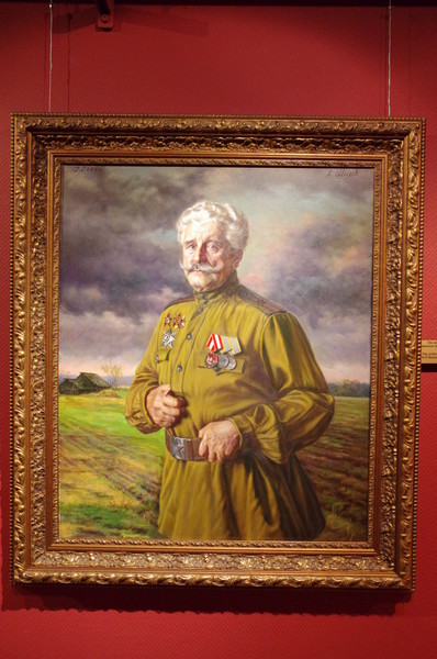 Они сражались за Родину (Участник военного парада 7 ноября 1941 года В.С. Чумаков) Александр Шилов. Холст, масло, 2004