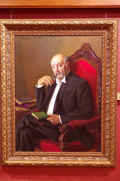 Народный артист РСФСР, режиссёр Михаил Михайлович Козаков. Александр Шилов, холст, масло, 2007