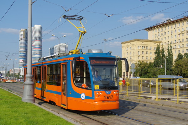 Трамвай 71-623-02 (КТМ-23) № 2617, маршрут 17. Москва