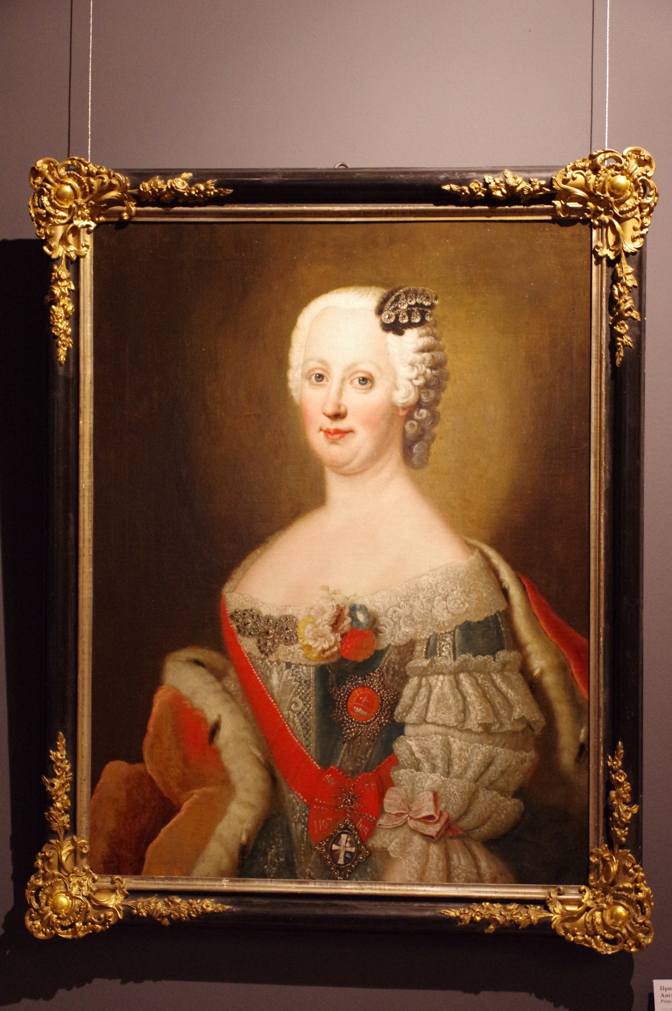 Принцесса Иоганна Елизавета Ангальт-Цербстская. А. Пэн? Германия. 1740-е. Холст, масло. Государственный исторический музей. Экспозиция в Большом дворце музея-заповедника «Царицыно»