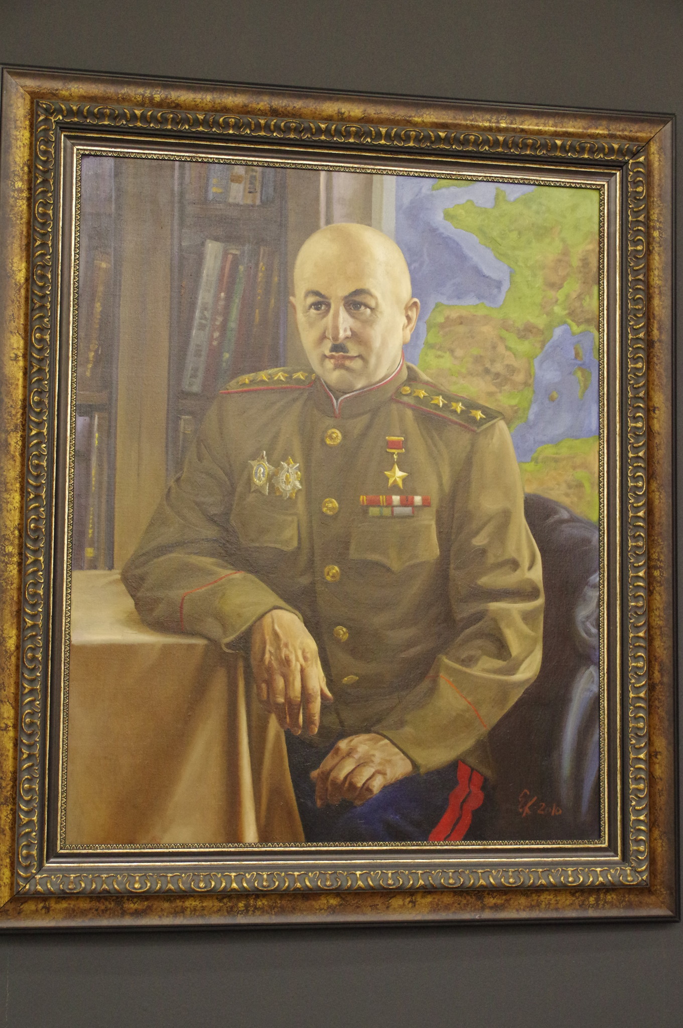 Портрет Ивана Христофорович Баграмяна 2010 г. Холст, масло. Корнеев Е.А. Музей Победы
