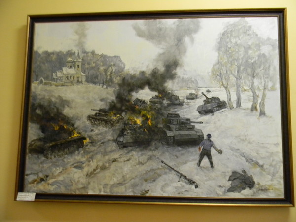 «Подвиг Каплунова» Сибирский В.М. (Студия военных художников имени М.Б. Грекова). Холст, масло, 2011 г.