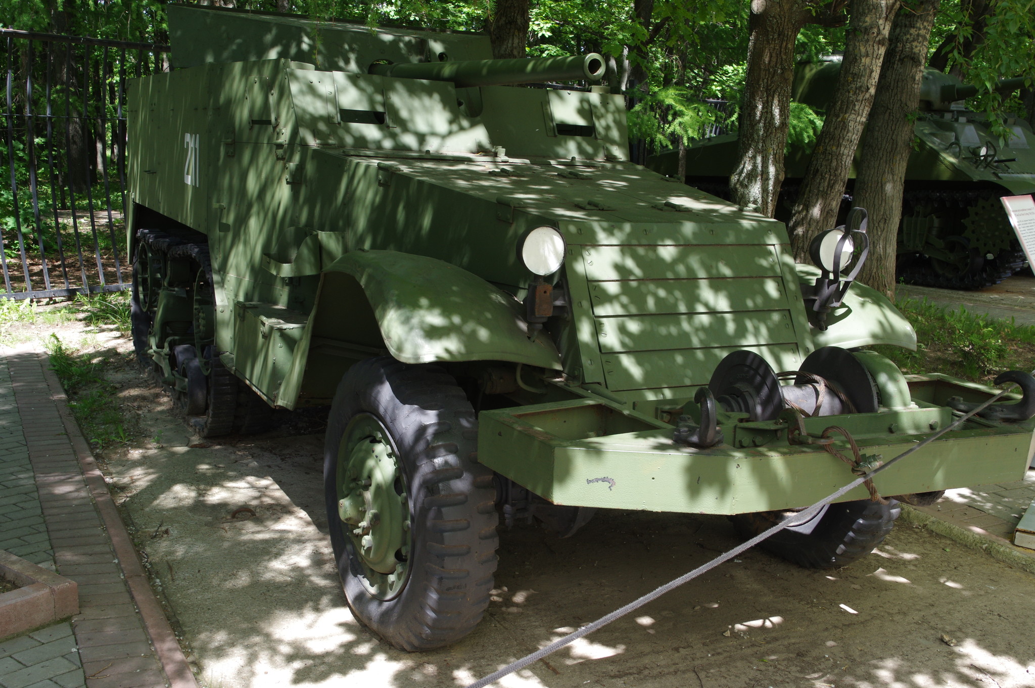 Самоходная артиллерийская установка СУ-57 (57mm Gun Motor Carriage T48) в экспозиции Центрального музея Великой Отечественной войны 1941-1945 гг.
