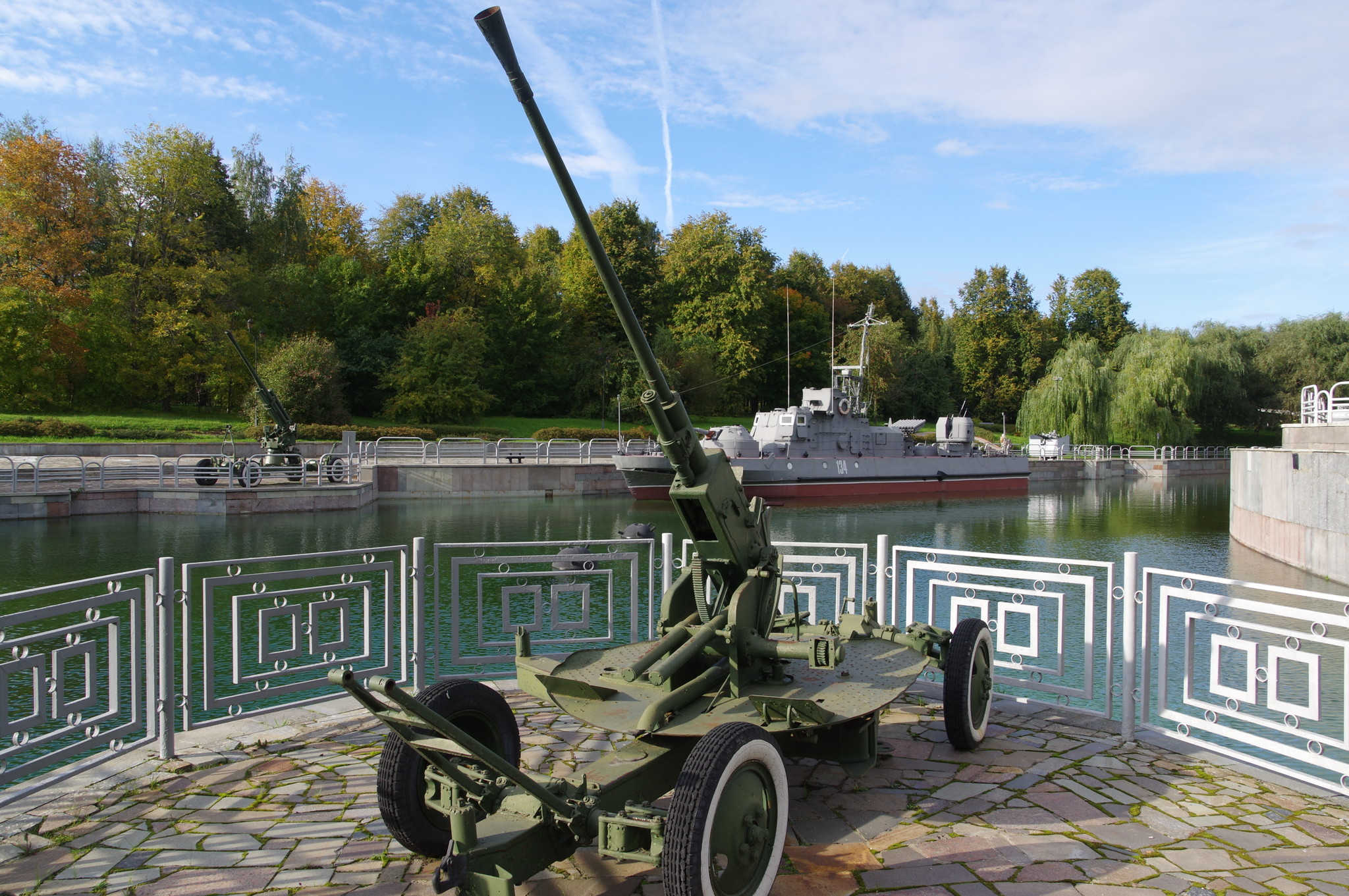 37-мм автоматическая зенитная пушка образца 1939 года (61-К) в экспозиции Музея Победы