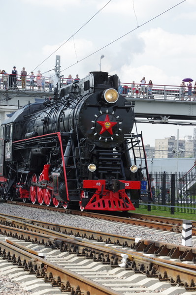 Паровоз ЛВ-0182 в депо Подмосковная (Москва)