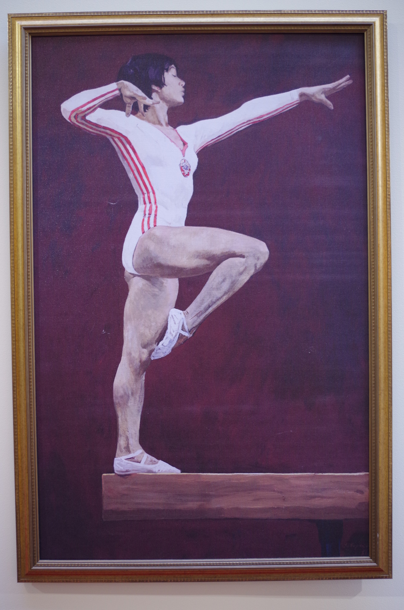 Чемпионка мира Нелли Ким. Сибирский Вениамин Михайлович (род. 1936 г.). Холст, масло. 1981 г. Студия военных художников имени М.Б. Грекова