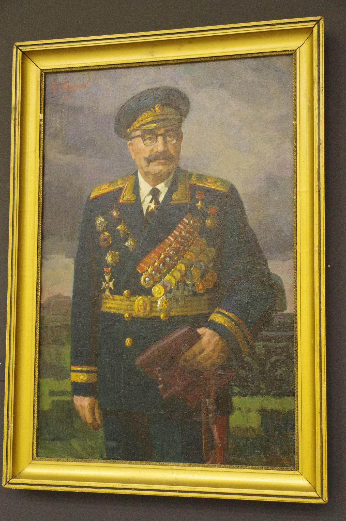 Портрет главного маршала бронетанковых войск Павла Алексеевича Ротмистрова. 1976 г. Холст, масло. И.А. Пензов. Музей Победы