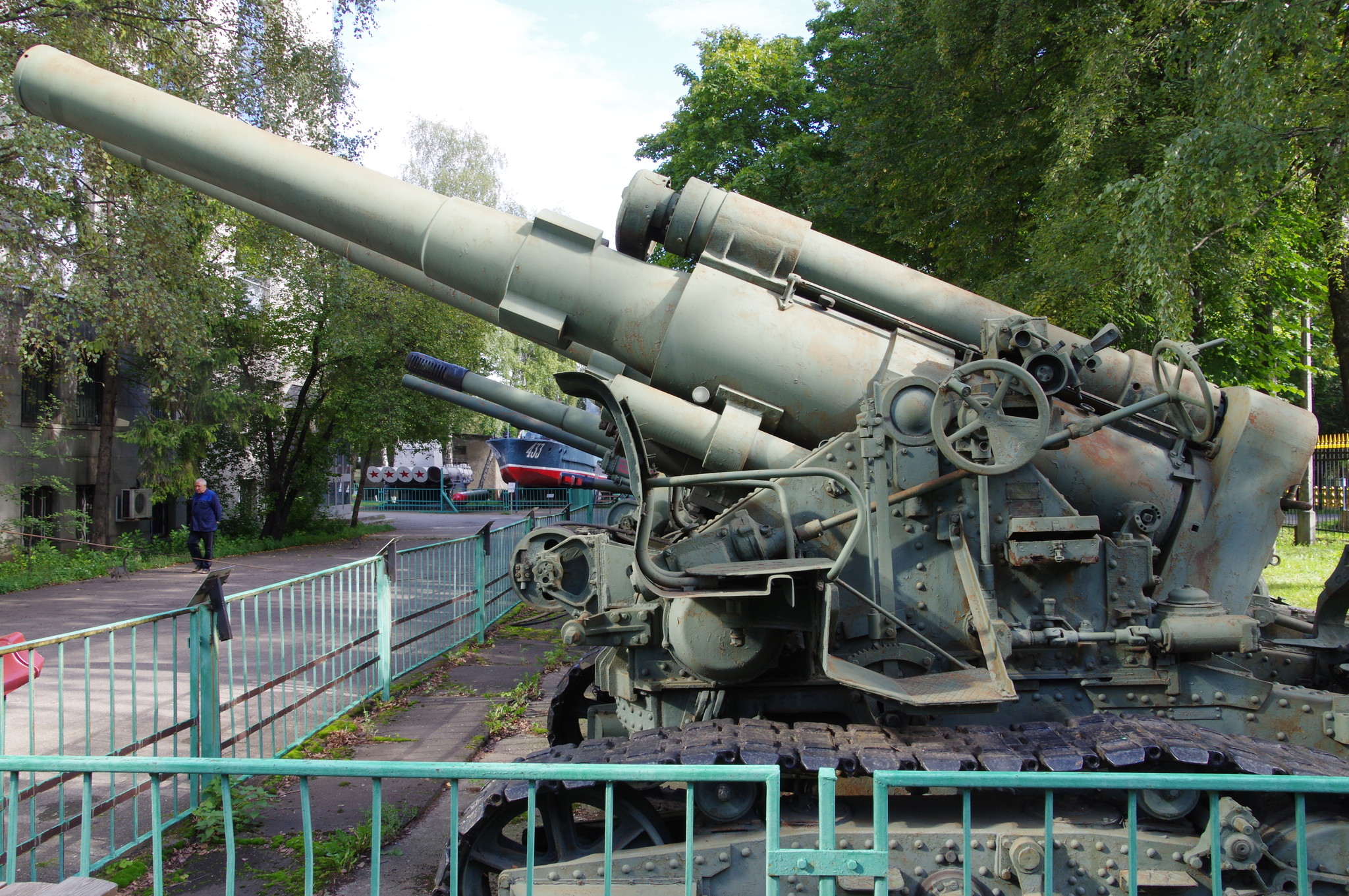 203-мм гаубица большой мощности Б-4 образца 1931 года в экспозиции Центрального музея Вооружённых сил Российской Федерации