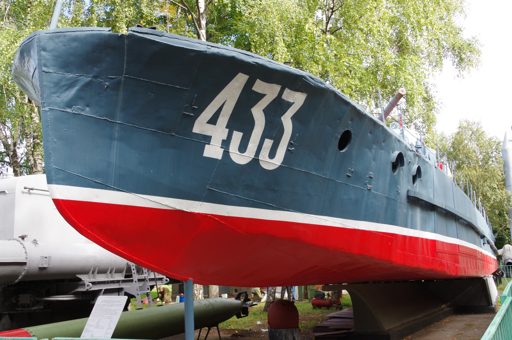 БК-433, бронекатер проекта 1124 в экспозиции Центрального музея Вооружённых сил Российской Федерации