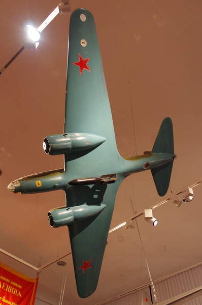 Дальний бомбардировщик Ил-4 (ДБ-3Ф). Модель. Масштаб 1:10 в экспозиции Центрального музея Вооружённых сил Российской Федерации
