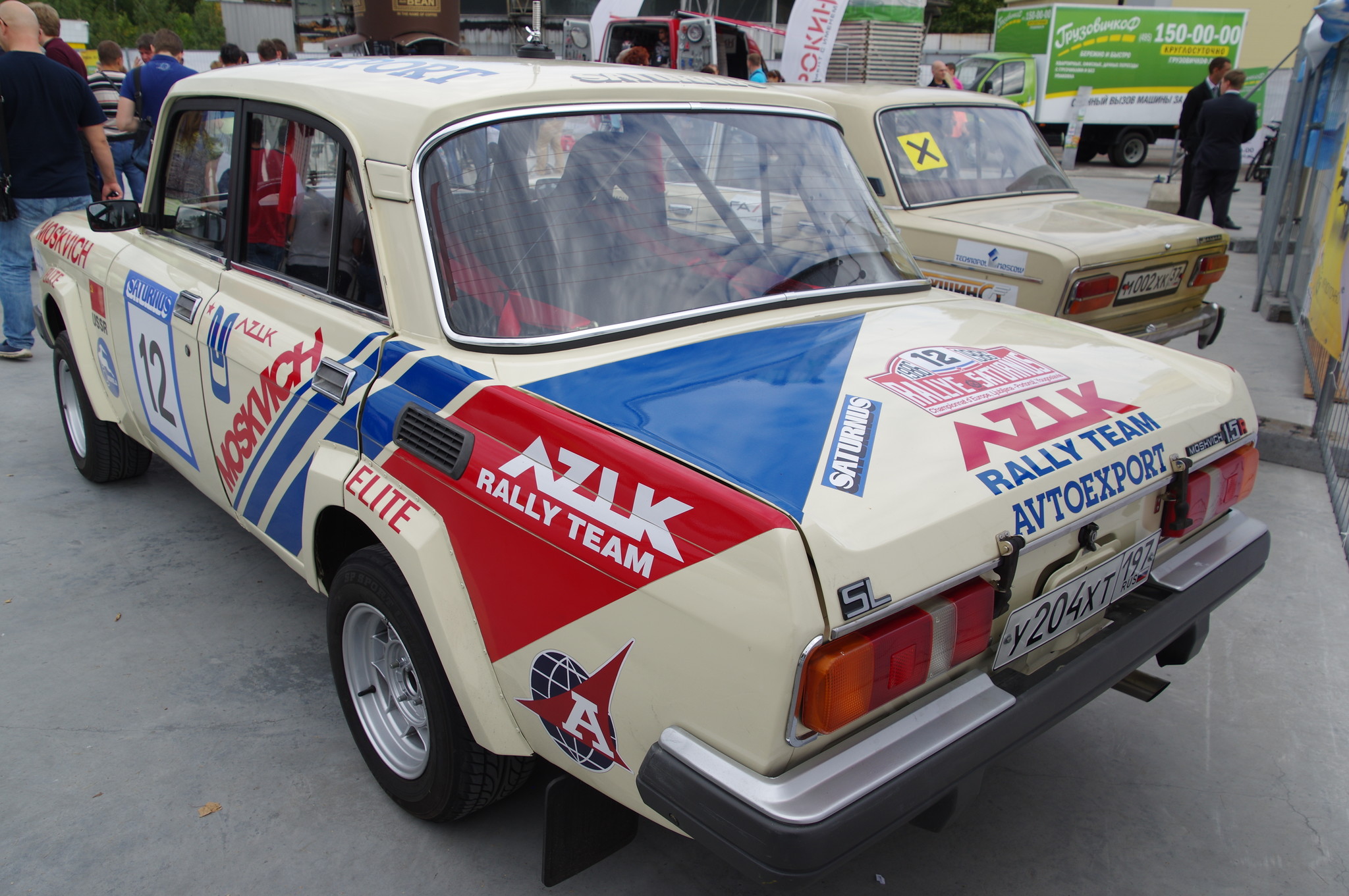 Автомобиль AZLK 1600 SL RALLYE номер 12 на югославском ралли «Сатурнус» в 1986 году